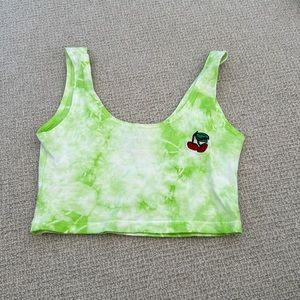 Max Roux Green Tie Dye Tank Top